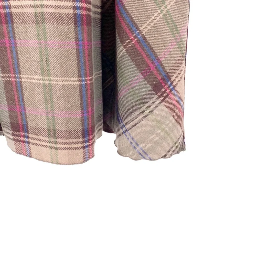 Vintage Liz Claiborne Pencil Maxi Skirt Wool Blend Size 8 Plaid Teacher Modest - Picture 3 of 5